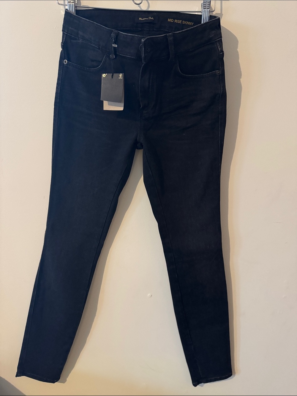 Massimo Dutti Mid-Rise Skinny Women's Jeans - Black